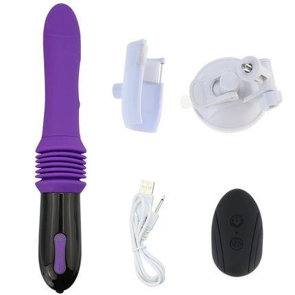 Automatic Thrusting Sex Machine Telescopic Dildo Vibrator Vaginal Massage Orgasm G Spot Stimulation Adult Female Toy Masturbator