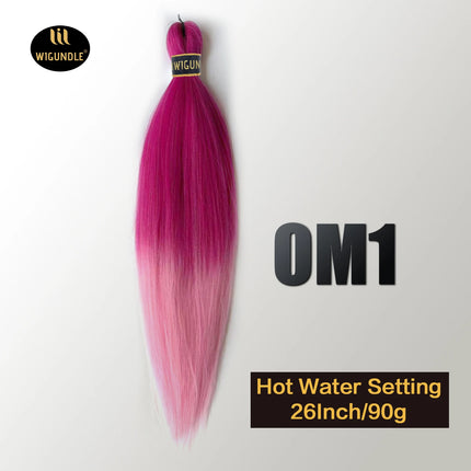 Kanekalon Hair 26 Inch 90g Pre Stretched Jumbo Braiding Hair Box Twist Braids Wholesale Synthetic Hair Extensions For Women