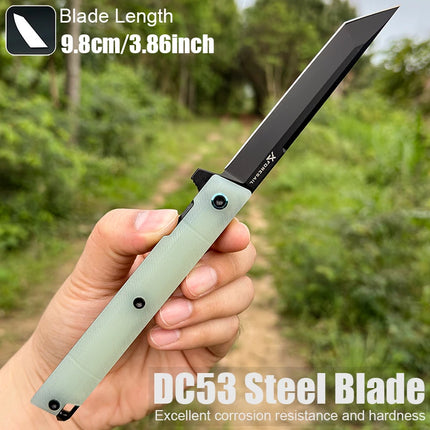FORESAIL DC53 Steel Sharp Folding Knife Outdoor Camping Hunting Cutting Survival Hiking Fish Portable Pocket Clip EDC Tool Knife