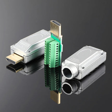 Solder-Free HDMI Male Connector Plug with Shell Kit - Easy DIY Upgrade for Repairing HDMI Cable Ends & Wires