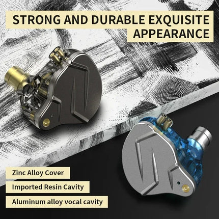 KZ ZSN Pro Earphones Dynamic Hybrid Driver HIFI Bass Earbuds In Ear Monitor Headphones Detachable Cable Noise Cancelling Headset