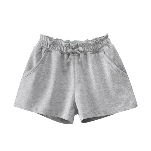 Girls' Shorts Summer Kids Children Cotton Pants Blank Solid Baby Casual Young Girl’s Clothing Plain Trousers 1-10 Years