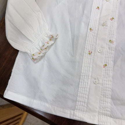 BP autumn and winter new style big girl doll collar embroidered long-sleeved shirt