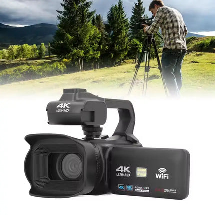4K HD Video Cameras for Photography 64MP WiFi Livestream Webcam Camcorder 18X Digital Zoom Vlog Recording Camera for YouTube