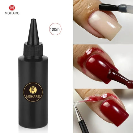 MSHARE 100ml Shiny Top Coat No Wipe Top Nail Gel for Gel Polish Semi-permanent Varnish No Sticker Hard Top Gel