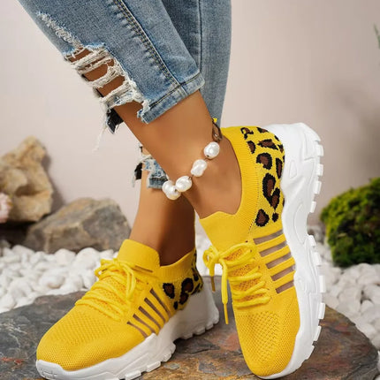 Woman shoes Leopard print sneakers lightweight and breathable women's casual sneakers sale shoes with free shipping