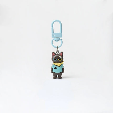 Trend Funny Street Cheap Cat Keychain Creative Bag Accessories Pendant Personalized Cartoon Versatile Key Chains Accessories