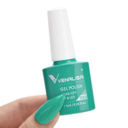 #758 Milky White Venalisa Nail Gel Polish Pearl Color Fall Nails TPO Free Long Wear Diamond Top Soak Off UV LED Gel Nail 7.5ml
