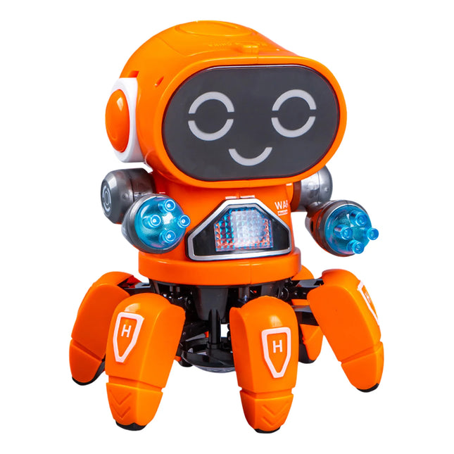 6-Claw Robot Toy for Kids Rechargeable Robots Toys with Clear Sound Flexible 90 Degree Arm for Kindergarten Kids & Street Stall