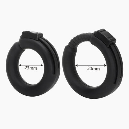 Male Adjustable Silicone Penis Cock Ring Enhancer Prolonging Delay Ejaculation Adjustable Male Chastity Device White Black