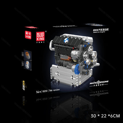 Mould King 10213 744Pcs Electrically Driven Engine Model Building Blocks Set Creative Technical Bricks Educational Kids Toy Gift