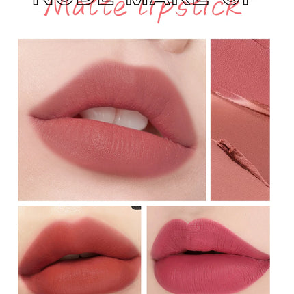 Dragon Ranee Matte Velvet Pink Strawberry Translucent 10 Pieces Lipstick Set Waterproof Sweatproof Non-Stick Lipstick Set