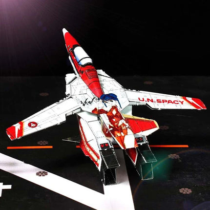 VF-1S Fighter 3D Metal Puzzle Colorful Lynn Minmay Anime Deformable Fighter Assembly Model Puzzle Jigsaw Kids Adult Toys