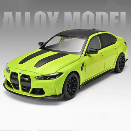 1:24 BMW M3 G80 Coupe Alloy Sports Car Model Diecasts Metal Racing Car Vehicles Model High Simulation Sound and Light Kids Gifts