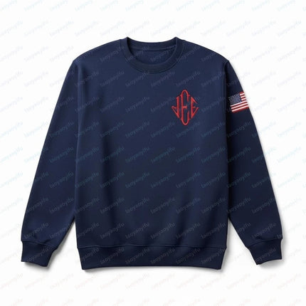 Jeffrey Epstein Iee US Sleeve Autumn and Winter Sweatshirt Monogram Crewneck Embroidered Long Sleeve Funny Sweatshirt Men's Gift