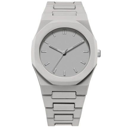 Men's Casual Lightweight Sports Business Watch Minimalist Design Plastic Strap Quartz Wristwatch