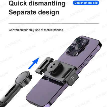 AXNEN P02 360 Rotation Follow-up Gimbal Stabilizer Monopod Desktop Tracking Gimbal with Remote for Phone Live Photography
