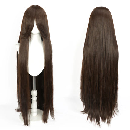 Long Straight Cosplay Wig 100CM Multiple Colors Pink Blonde Black Anime Costume Wig Universal Synthetic Cos Wig Daily Party Wig