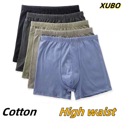 4PCS 100% Cotton Men's Boxer Pantie Lot Underpant Loose Large Short Cotton Plus Size Underwear For Mens Boxer Male 8XL 9XL 10XL