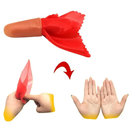 3PCS Funny Magic Toys Party Prank Soft Thumb Tip Fake Finger  Magic Trick Close Up Vanish Appearing Finger Trick Props