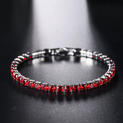 4mm Micro-inlaid Zircon Tennis Bracelet for Women 2025 New Men Bracelet Homme Jewelry Accessories Wholesale