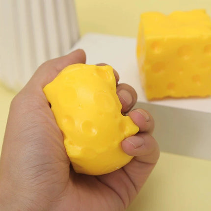 Squishy Square Cheese Squeeze Toys Slow Rebound Push Stress Relief Sensory Toy Soft Butter Cheese Fidget Toy Christmas Present