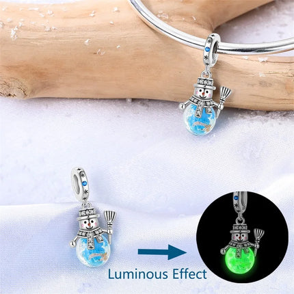 Original 925 Sterling Silver Charms Beads Cute Mushroom Unicorn Love Wings Pearl Charm for Bracelet Pendant Woman Girl Jewelry