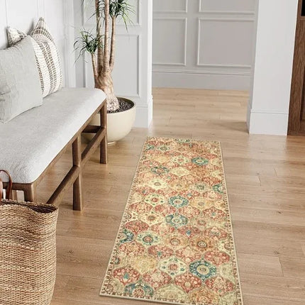 Bohemia Trellis Hallway Rug Runner Rug Kitchen for Hallways Vintage Carpet Bedroom Bathroom Entryway CreamMulti Runners Mats