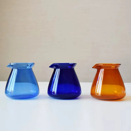 High Borosilicate Glass Coffee Carafe for Pour Over Coffee Maker 7oz/17oz Glass Coffee Pot Blue Amber Grey Clear Coffee Server