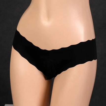 Men's Ice Silk Underwear Mens Sissy Pouch Panties Low Waist See-Through Underpants Gays Imitates Lingerie Sheer Briefs