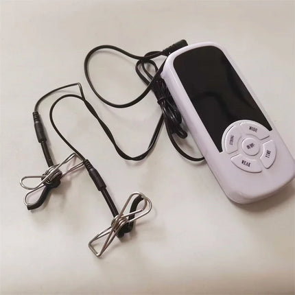 Metal Nipples Clips 6 Modes Electric Shock Labium Clamps Clitoris Stimulation Sex Toys for Women Men Couples Flirting Games