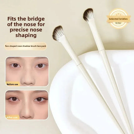 Cloud Porcelain 8-Piece Eyeshadow Brush Set Soft Bristle Blade Edge Eyeshadow Brush Nasal Shadow Brush Eye Makeup Diffusion Brus