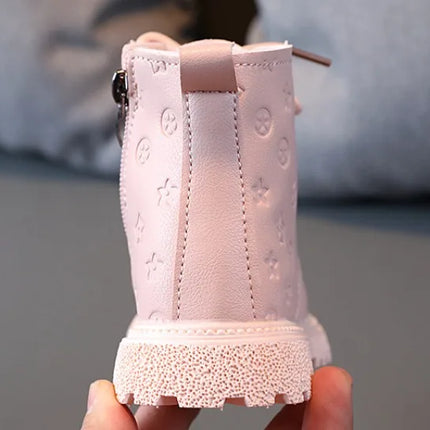 Bota Kid Boots Kid Fashion Boots Autumn Winter Boys British Plush Short Boot Girl Ankle Boots French Boy/ Girls Boot Kid Shoes