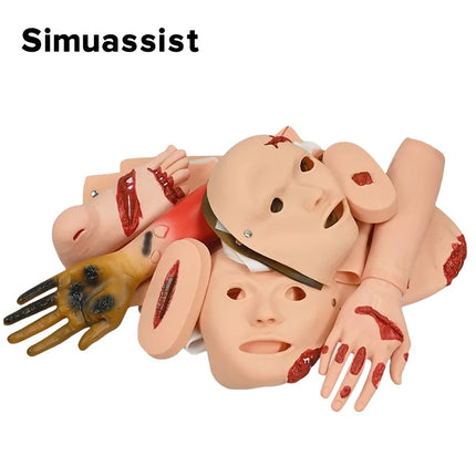 16 Pcs Trauma Evaluation Module Wearable Trauma Care Model Burn Model