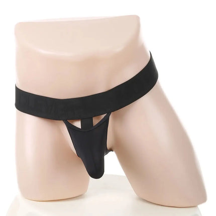 CLEVER-MENMODE Men's Sexy O-Ring Elephant Nose Briefs Ice Silk Men Ultra Thin Long Penis Mini Panties Miceo Openwork Lingerie