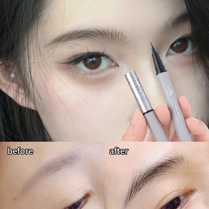 Water Liquid Eyebrow Pencil Waterproof Long Lasting No Blooming Eyeliner Lying Silkworm Ultra Fine Eyebrow Tattoo Pencil Makeup