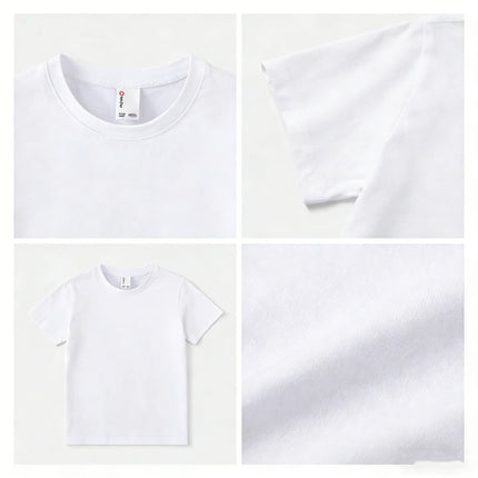 Girls Boys Short Sleeve T Shirts Kids Pure Cotton Summer Oversized Tops Children Teens Solid Casual Crewneck Basic Tees 3-14Y