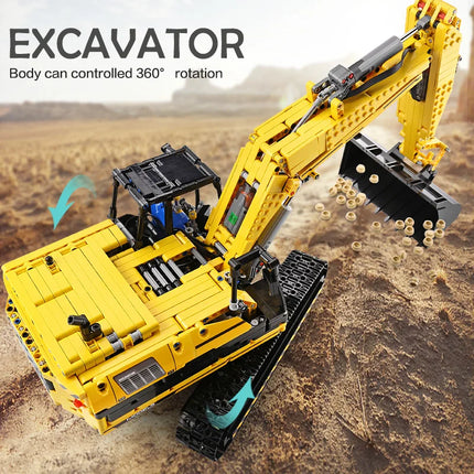 Mould King 13112 Technical Car Toys The Motorized MOC-2513 Excavator Building Block Assembly Excavator Brick Kids Christmas Gift