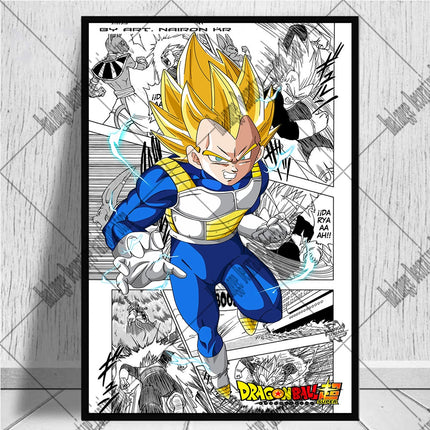 Japanese Anime Dragon Ball Poster Movie HD Canvas Print Goku Vegeta Frieza Painting Art Wall Picture Home Decor Background Gifts