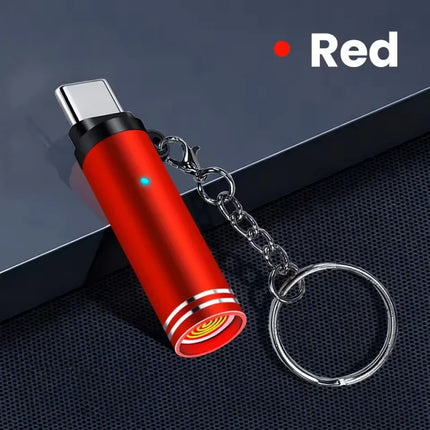 Mini Type C Mobile Phone Cigarette Lighter Air Blowing Smoking Cigarette Lighter Outdoor Safety USB C Lighter Adapter