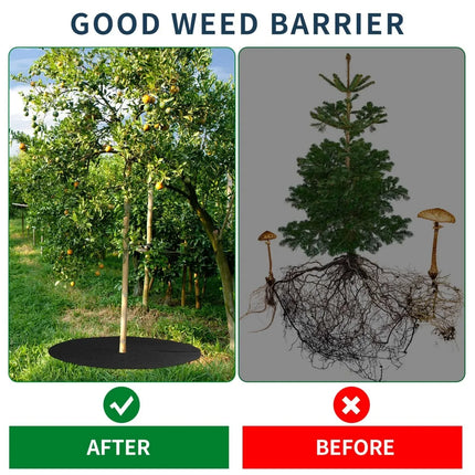 5-50pcs Non Woven Tree Cover Rings Round Protector Weed Fabric Degradable Plant Cover Mat Garden Anti Grass Tools Felt Cloth