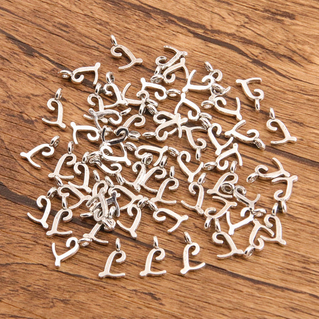 26Pcs Mix Size Picture Color Metal Zinc Alloy English Letter A-Z Charms Fit Jewelry Pendant DIY Necklaces Bracelets Bags Makings