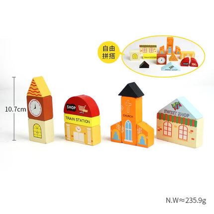 33style DIY Wooden Train Rail Tracks Accessories Wood Railway Track Parts Fit For All Wood Track Toy Christmas Birthday kid Gift