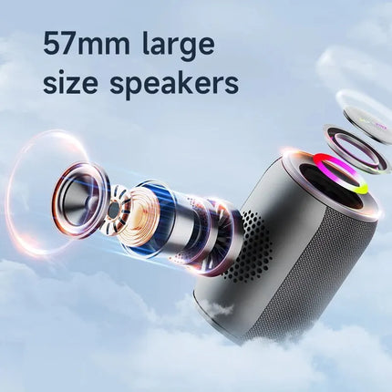 ZEALOT-S32PRO 15W Portable Bluetooth 5.2 Speaker Outdoor Waterproof Wireless TWS Mini Column Box Speaker Outdoor TF Card