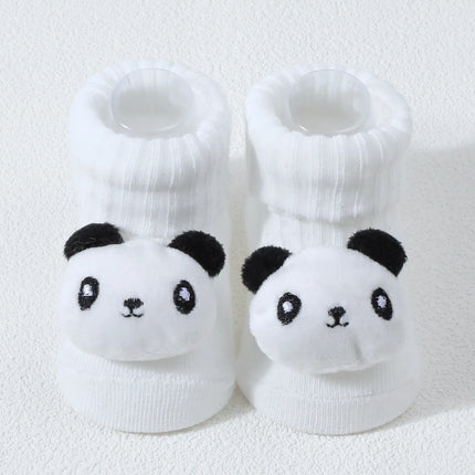 Cute Cartoon Bear Lion Panda Baby Socks For Boys Girls Spring Autumn Soft Cotton Solid Newborn Infant Tube Sock Kids Socken