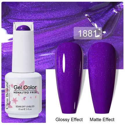Clou Beaute 15ml Nail Gel Polish Vernis Semi Permanent UV LED Lamp Lakiery Hybrydowe Hema Free Red Nail Art Gel Lacquer Gel
