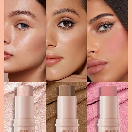 Contour Stick Set Natural Matte Finish Highlighters Shadow Waterproof Contouring Wand V-face Shaping Contour Pen Face Makeup