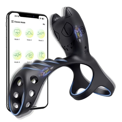 APP Control Vibrating Cock Ring Penis Ring for Men Clitoris Stimulator Vibrator for Women Ejaculation Delay Sex Toy for Couples