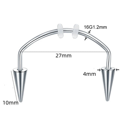 1PC Stainless Steel Piercing Dracula Nail Vampire Zombie Teeth Piercing Jewelry