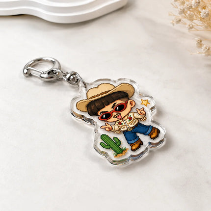 Rapper Oliver Tree Keychain for Accessories Bag Charm Ugly Is Beautiful Boy Music Key Chain Ring Jewelry Fans Gifts